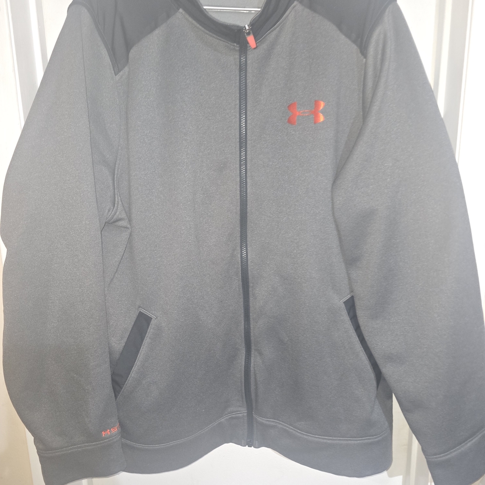 Under Armour Men's Gray Jacket with Red Logo